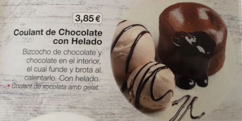 couland de chocolate con helado